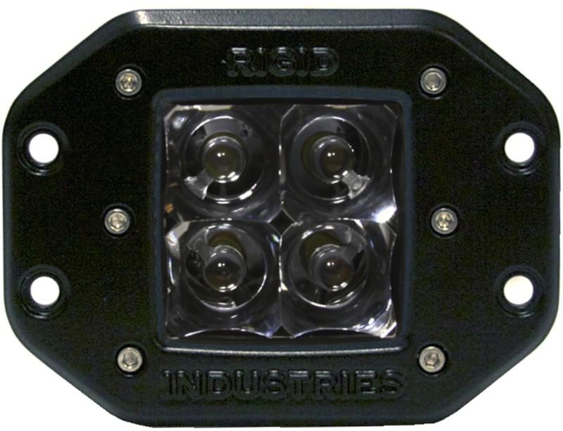 Rigid 21121 - d-series; dually; 10 deg. spot; flush mount; white; single; 4 leds