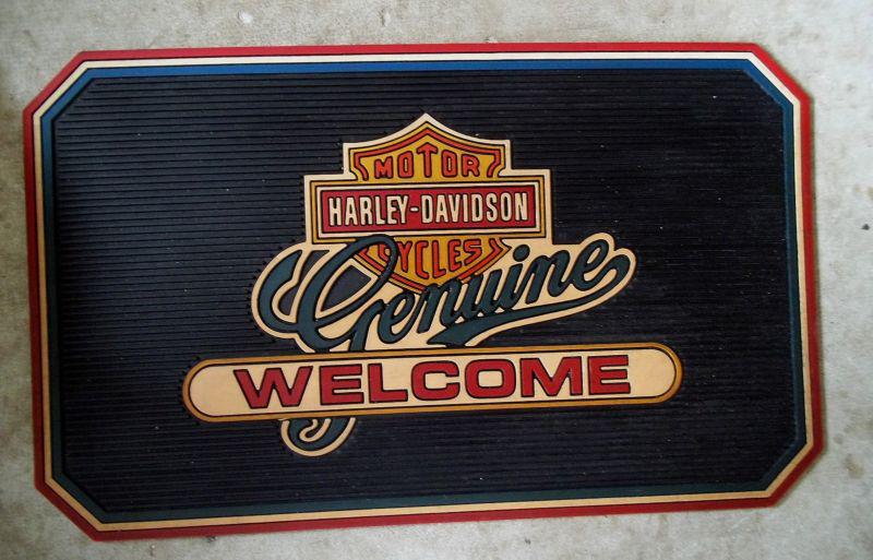 Harley bar & shield dealership countertop welcome mat genuine hd