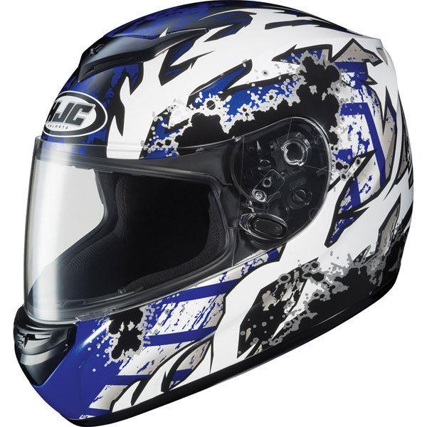 Blue/white/black l hjc cs-r2 skarr full face helmet