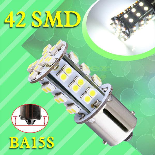 1156 ba15s 42 smd pure white tail brake turn parking 42 led car light bulb lamp