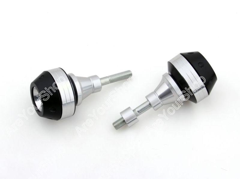 Cnc frame sliders crash pads left right suzuki b-king all year 2008-2012 silver