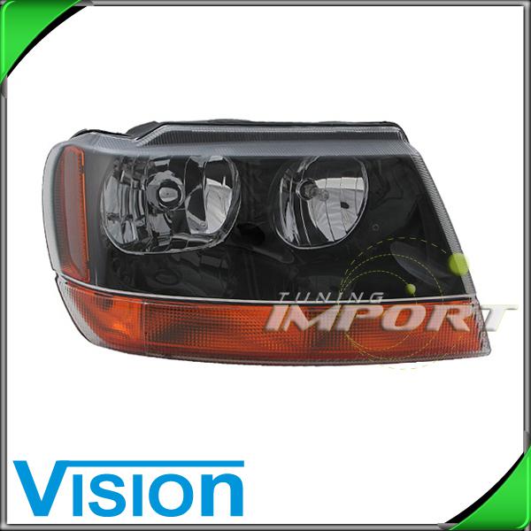 Passenger right side headlight lamp assembly 99-02 jeep grand cherokee laredo