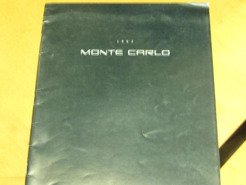 1995 chevrolet monte carlo factory color dealer brochure 