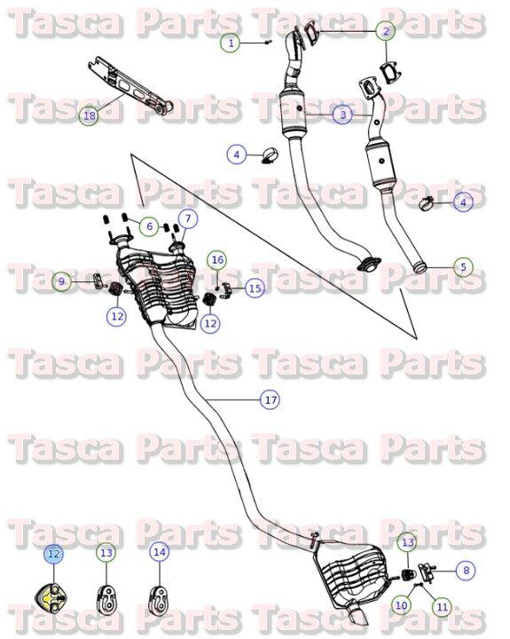 Oem exhaust support isolator 2011-2014 jeep grand cherokee 2011-13 dodge durango