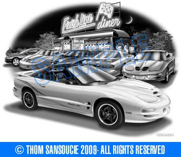 Pontiac trans am 2002 collecters muscle car art print    ** free usa shipping **