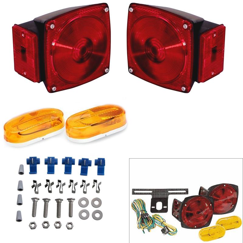 12v trailer light kit multi-function tail lights side markers boat auto truck