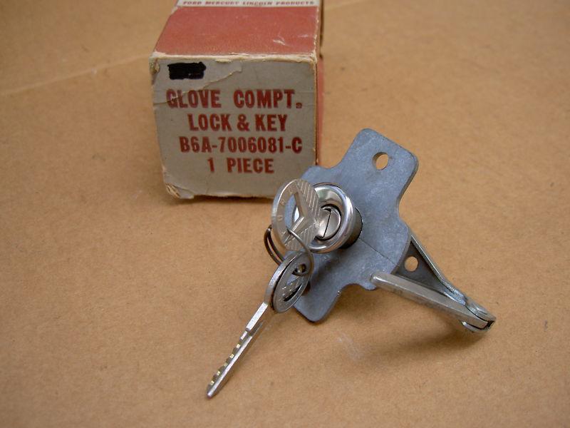 56 ford glove box lock and keys, nos 