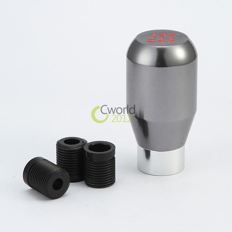 New manual car gear shift knob shifter universal 5 speed aluminum titanium