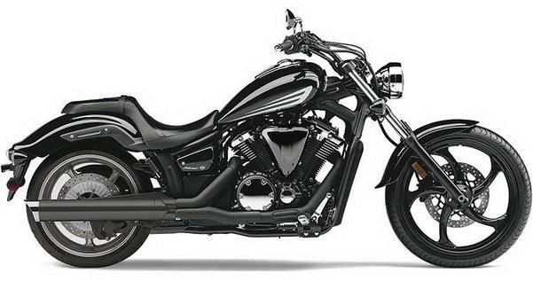 Cobra exhaust slip-on  with scalloped tip - black yamaha stryker 2011-2012