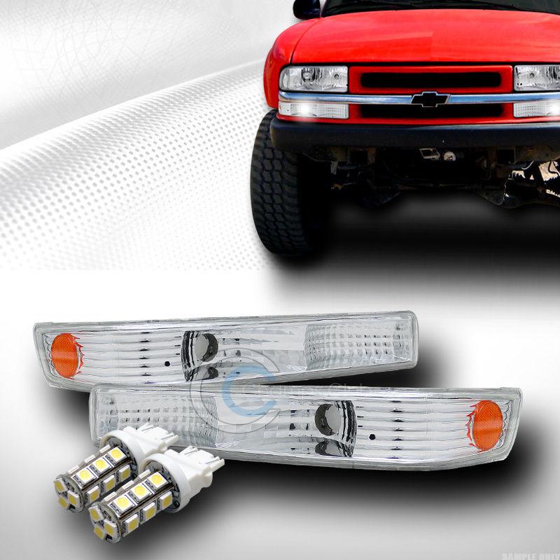 Euro signal bumper light lamps amber ks+18 smd led bulbs 98-04 s10 blazer pickup