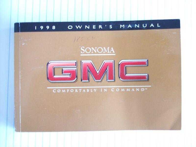 1998 gmc sonoma owners manual  great condition free shipping!