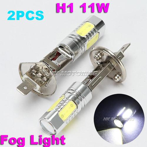 2pcs h1 11w 400lm cob+cree led 12v super bright led fog lights driving car drl 