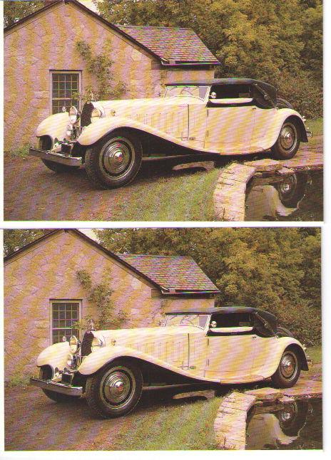 1931 bugatti royale automobile postcard - lot of 2 - must see! - free shipping!!