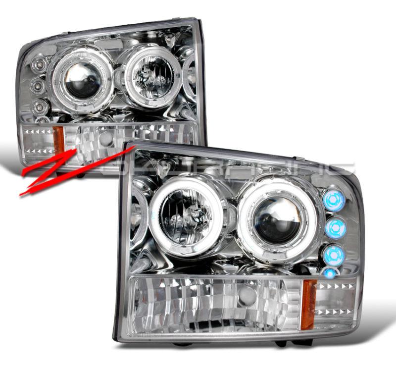99-04 ford f250 f350 excursion led projector headlights