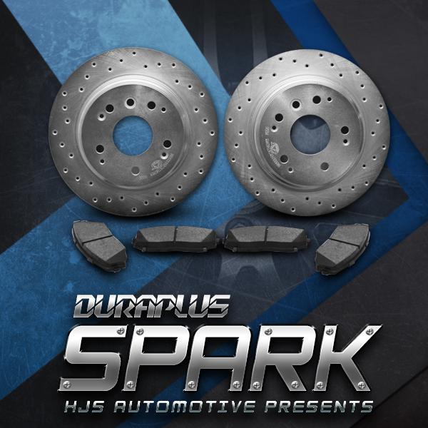 Spark zinc drill brake rotors pads [rear] fit 2009 volkswagen passat v6