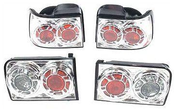 Inner & outer clear tail light brake lamp rear pair set driver & passenger side