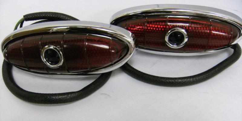 1949 1950 ford pass car deluxe tail lamps blue dot pair