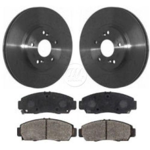 Honda accord acura cl 3.2tl front metallic disc brake pads & rotors kit set