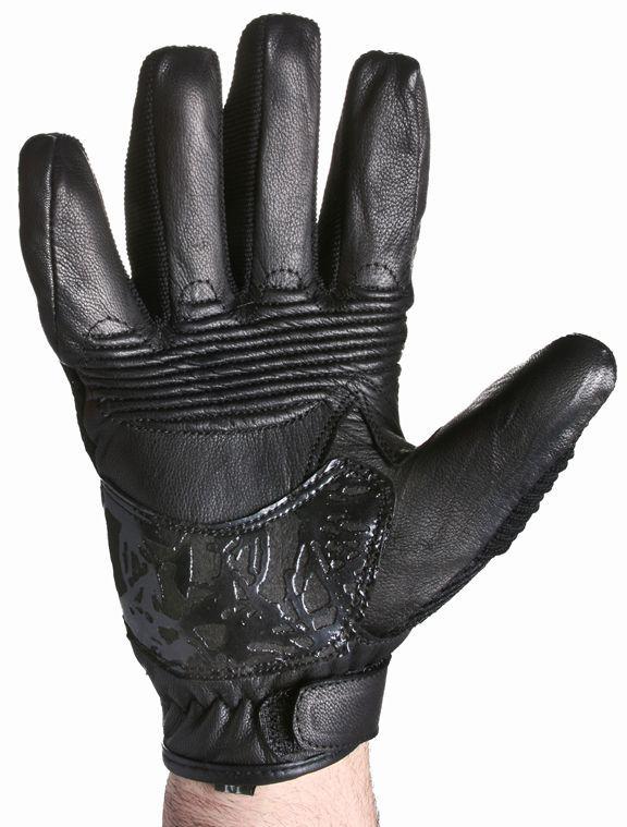 Men's padded premium leather & mesh motorcycle racing gloves glz41~blk