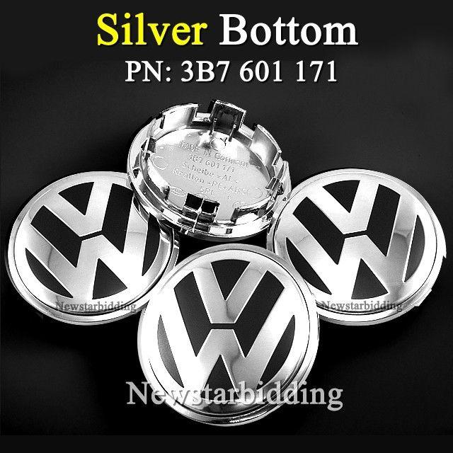 4x cover vw emblem jetta passat polo bora 65mm wheel center hub caps 3b7601171