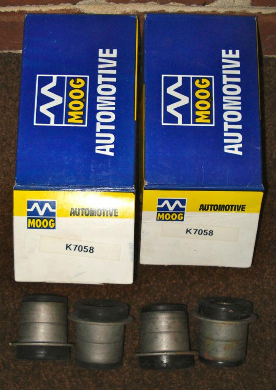 4 nos moog k-7058, 1973-81 plymouth, chrysler, coronet control arm bushing kit 