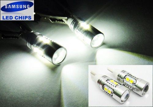 2x t10 168 194 projector bulb 10 samsung led turn signal parking light drl white