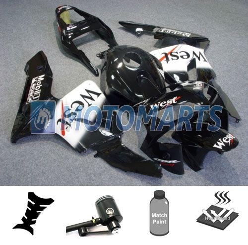 Bundle inj fairing w/ brake fluid reservoir oil pot for honda cbr600rr 03 04 bc