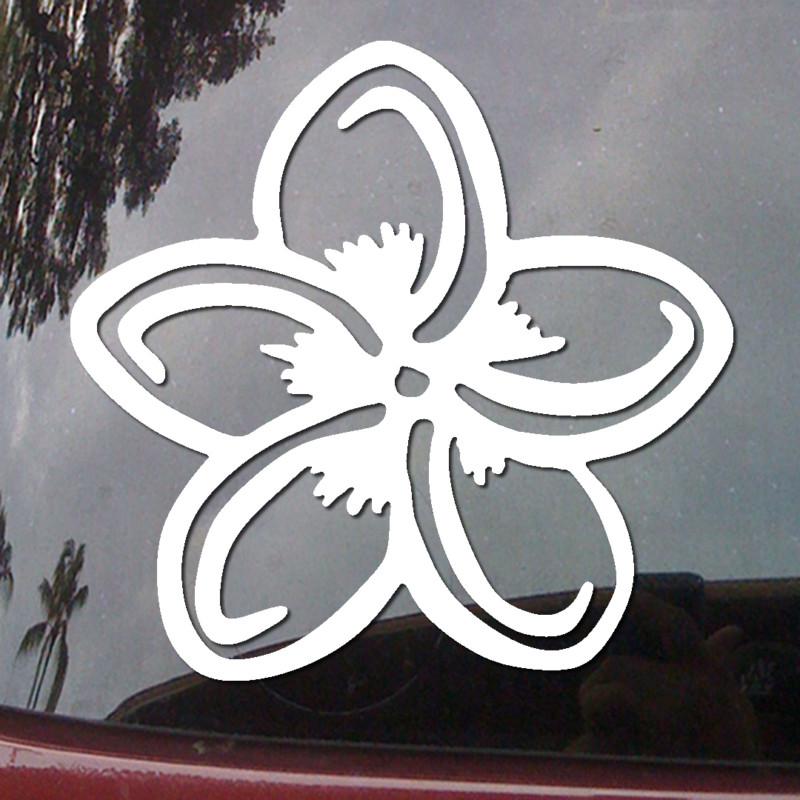 Plumeria flower hawaii car truck body jdm laptop vinyl decal window sticker h64