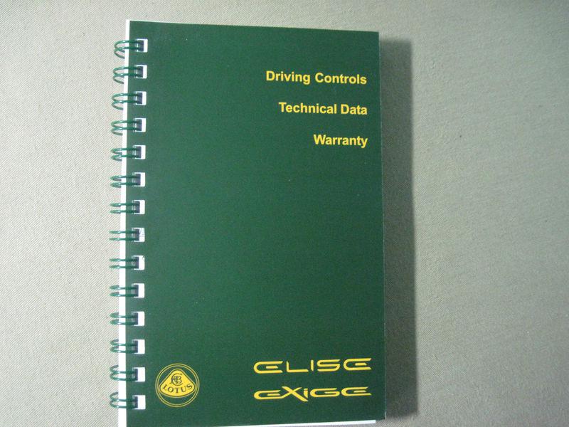 2007 lotus elise exige owners manual clean & "fast free u.s. priority shipping"