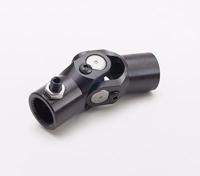 Steering universal joint low-profile chromoly black 3/4" bore 13/16" 36-spline