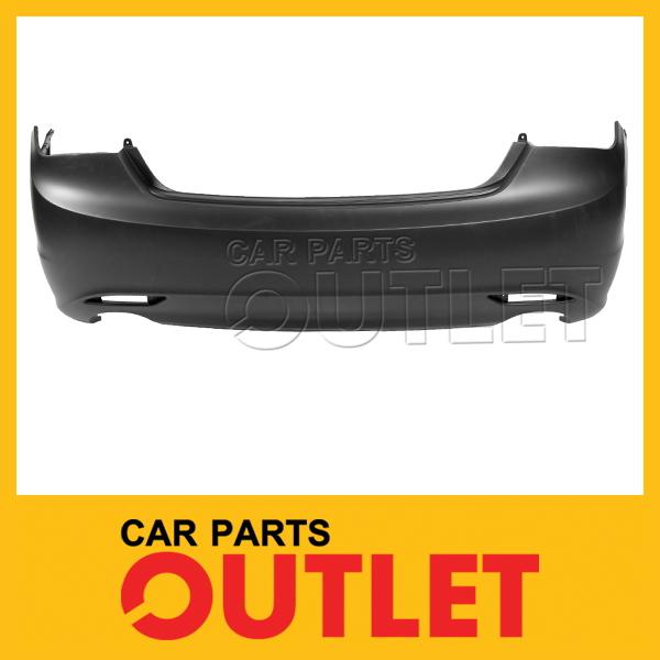 Rear bumper primed plastic cover for 2011-2012 hyundai sonata turbo/dual exhaust