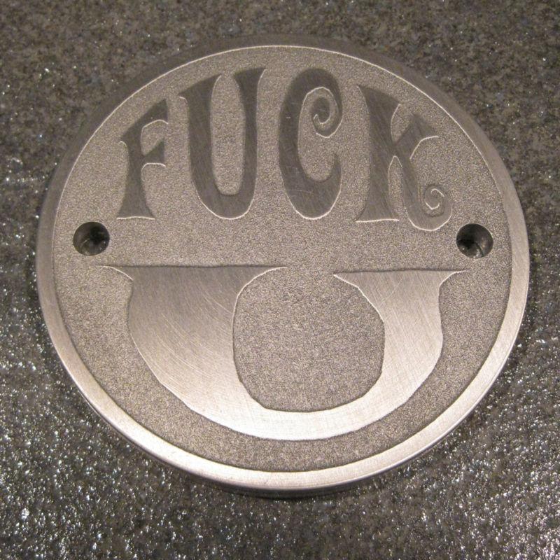  custom etched aluminum points cover harley custom chopper bobber