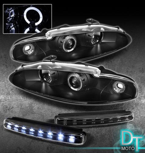 Led bumper fog+95 96 eclipse 97-98 eagle talon jdm halo projector head lights