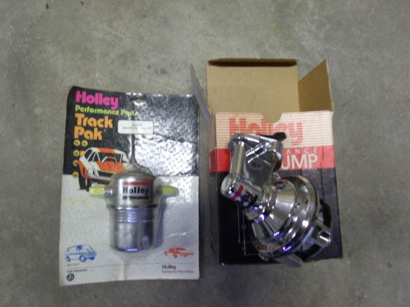 Holley 12-835 bb chevy 80 gph mechanical fuel pump and holley in line filter new