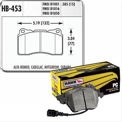 Hawk performance hb453z-585 brake pads performance ceramic front set