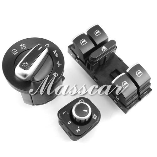 Fit for vw cc b6 golf jetta mk5 mk6 oem master switch headlight & mirror switch