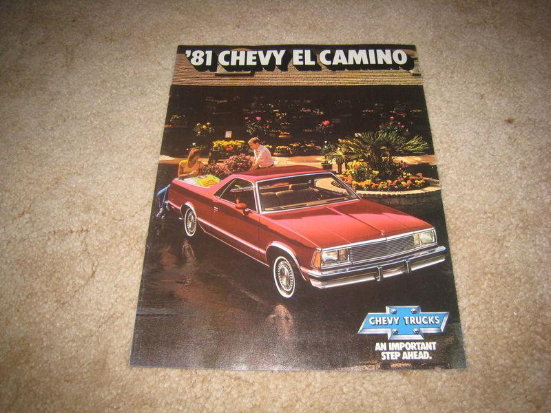 1981 chevrolet el camino ss super sport sales brochure dealer catalog