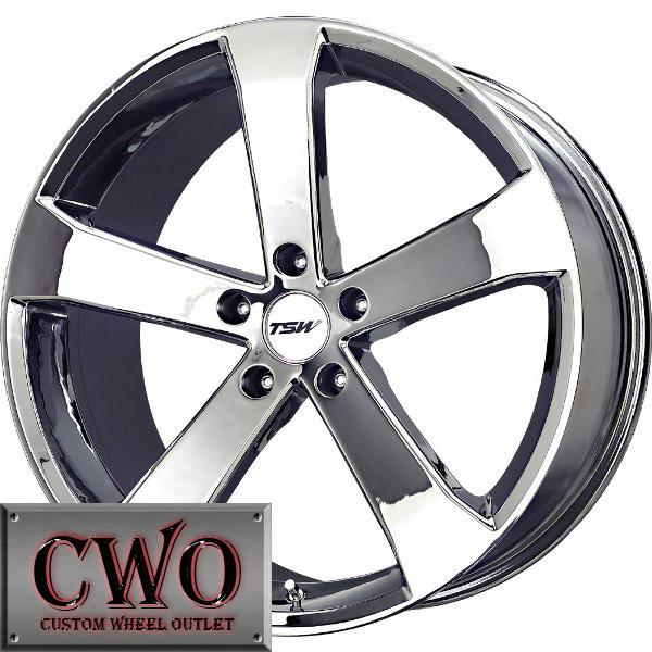 18 chrome tsw vortex wheels rims 5x114.3 5 lug mustang 350z g35 crown victoria