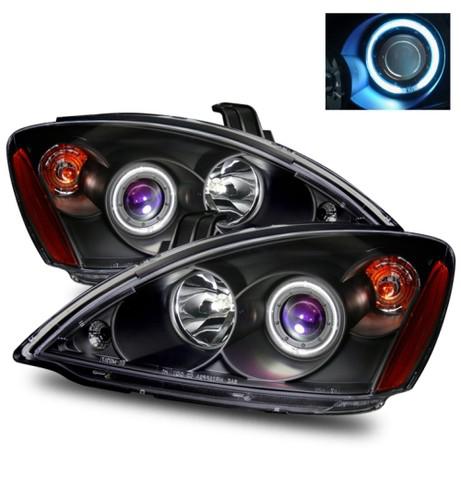 04-06 mitsubishi lancer ccfl jdm led angel eye halo black projector headlights