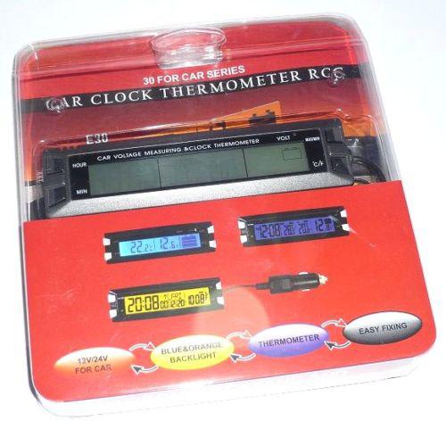 Thermometer clock 3 in1 digital car voltage monitor 
