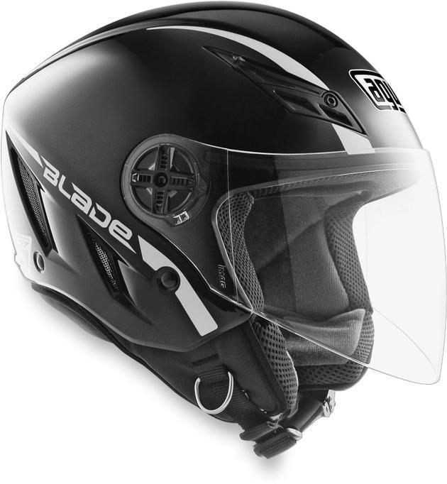 Agv blade open face motorcycle helmet black md/medium