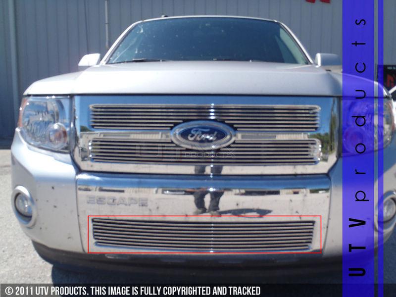 2008 - 2012 ford escape 1pc bumper chrome billet grille kit 2009 2010 2011