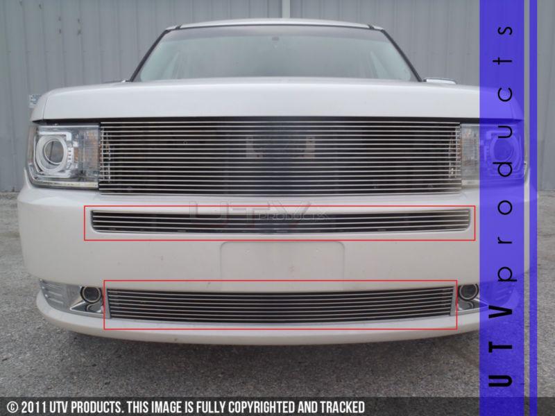 2008 2009 2010 2011 2012 ford flex bumper billet grille 2pc kit polished 08 09