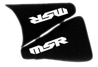 New msr hand deflectors(pair), black/white, with universal mounting straps