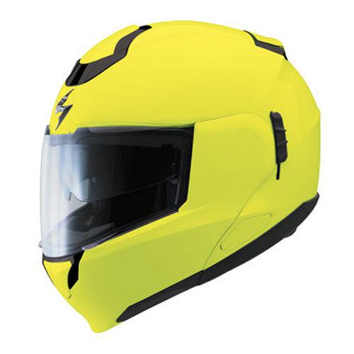 Scorpion exo=900 full face motorcycle helmet solid neon size small