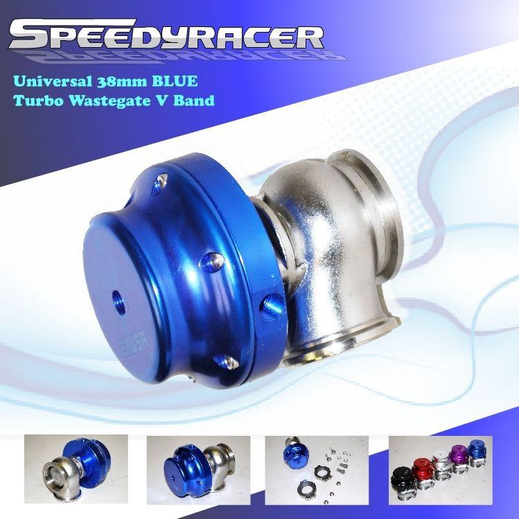 Emusa 38mm wastegate  v-band blue anodized honda accord audi civic nissan sentra