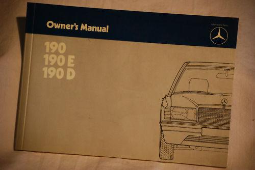 buy-new-mercedes-owners-manual-euro-190-190e-190d-w201-in-columbus-ohio-us-for-us-22-95