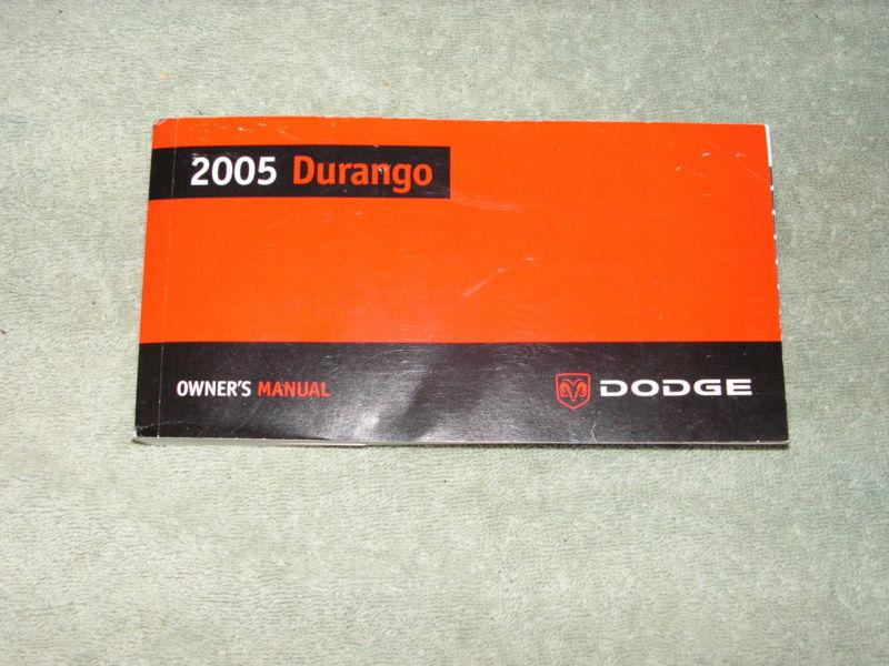 2005 dodge durango owners manual