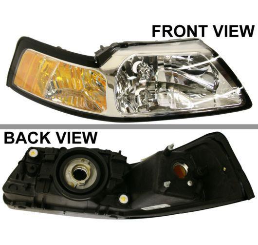 Yr3z13008aa fo2503160c passenger side headlight new clear lens halogen ford