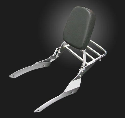 Backrest sissy bar with luggage rack for 1998-2011 yamaha v-star 400 650 classic